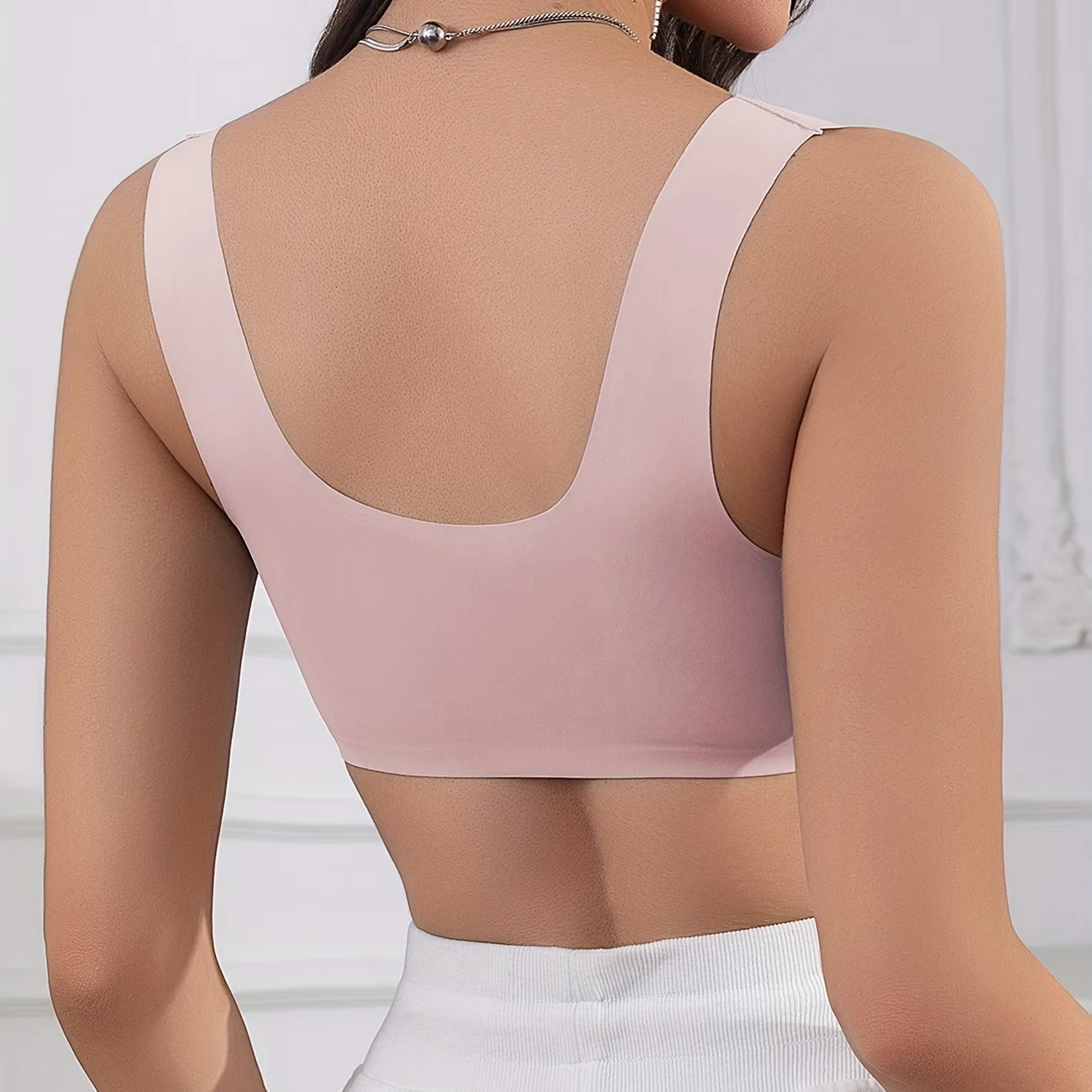 Women's Front-Closure Seamless Bra - Wide Straps Push-Up Wireless Comfort Bra - Back Smoothing Front Closure Bra 19 Women's Front-Closure Seamless Bra - Wide Straps Push-Up Wireless Comfort Bra - Back Smoothing Front Closure Bra - Image 19