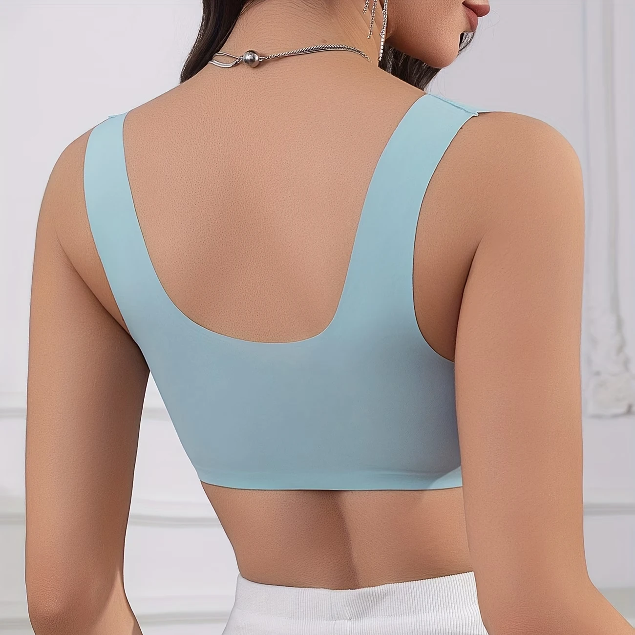 Women's Front-Closure Seamless Bra - Wide Straps Push-Up Wireless Comfort Bra - Back Smoothing Front Closure Bra 10 Women's Front-Closure Seamless Bra - Wide Straps Push-Up Wireless Comfort Bra - Back Smoothing Front Closure Bra - Image 10