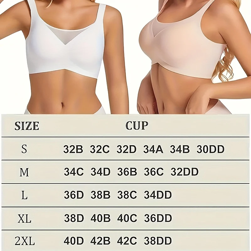 Women’s Lace Bra Soft Comfortable 360° Jelly Strip Support Seamless T-Shirt Bra with Wave Mesh Trim Adjustable Straps Wireless Luxury Lingerie 6 Women’s Lace Bra Soft Comfortable 360° Jelly Strip Support Seamless T-Shirt Bra with Wave Mesh Trim Adjustable Straps Wireless Luxury Lingerie - Image 6