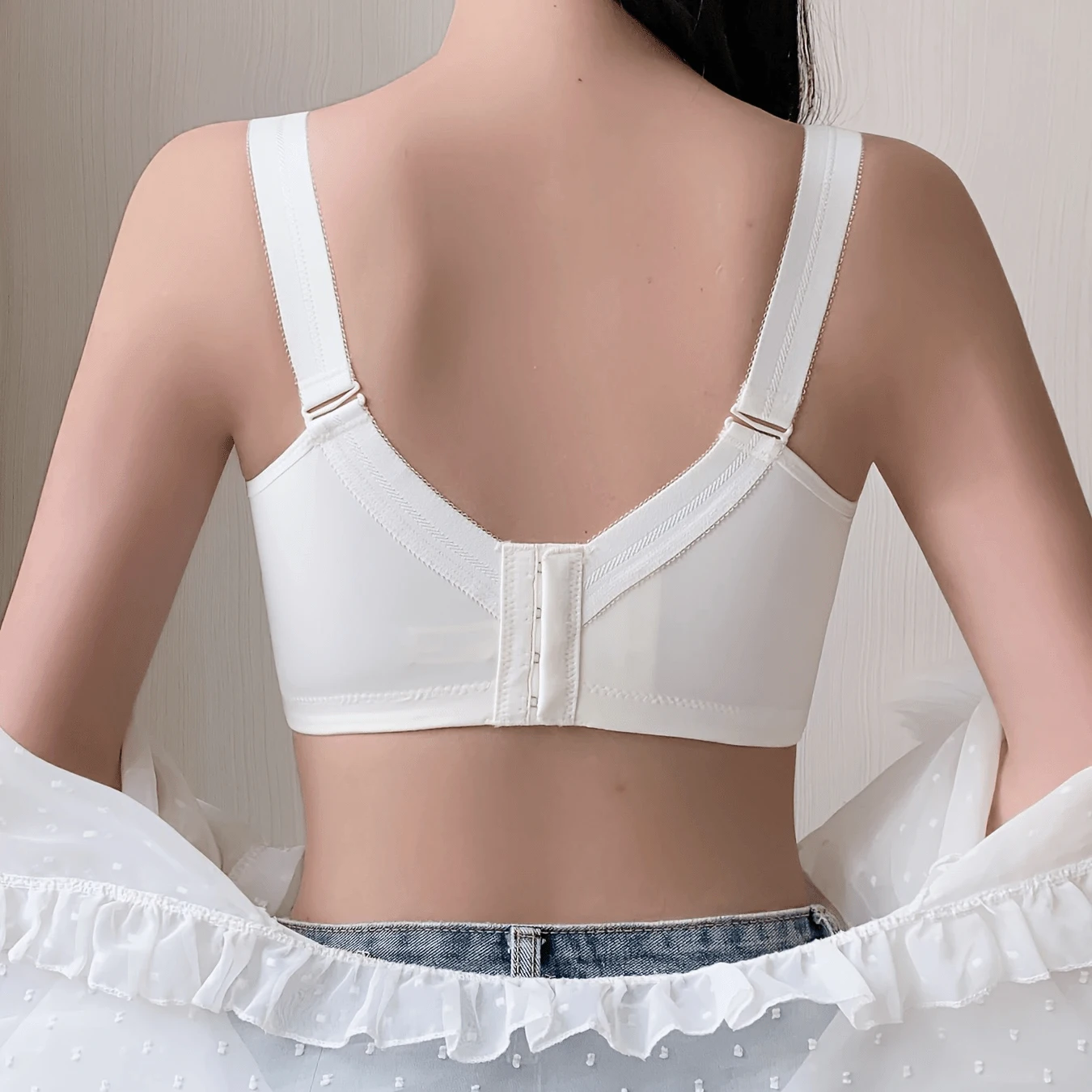 Four-Button Women'S Breathable Floral Lace Bow Full-Cup Bra 20 Four-Button Women'S Breathable Floral Lace Bow Full-Cup Bra - Image 20
