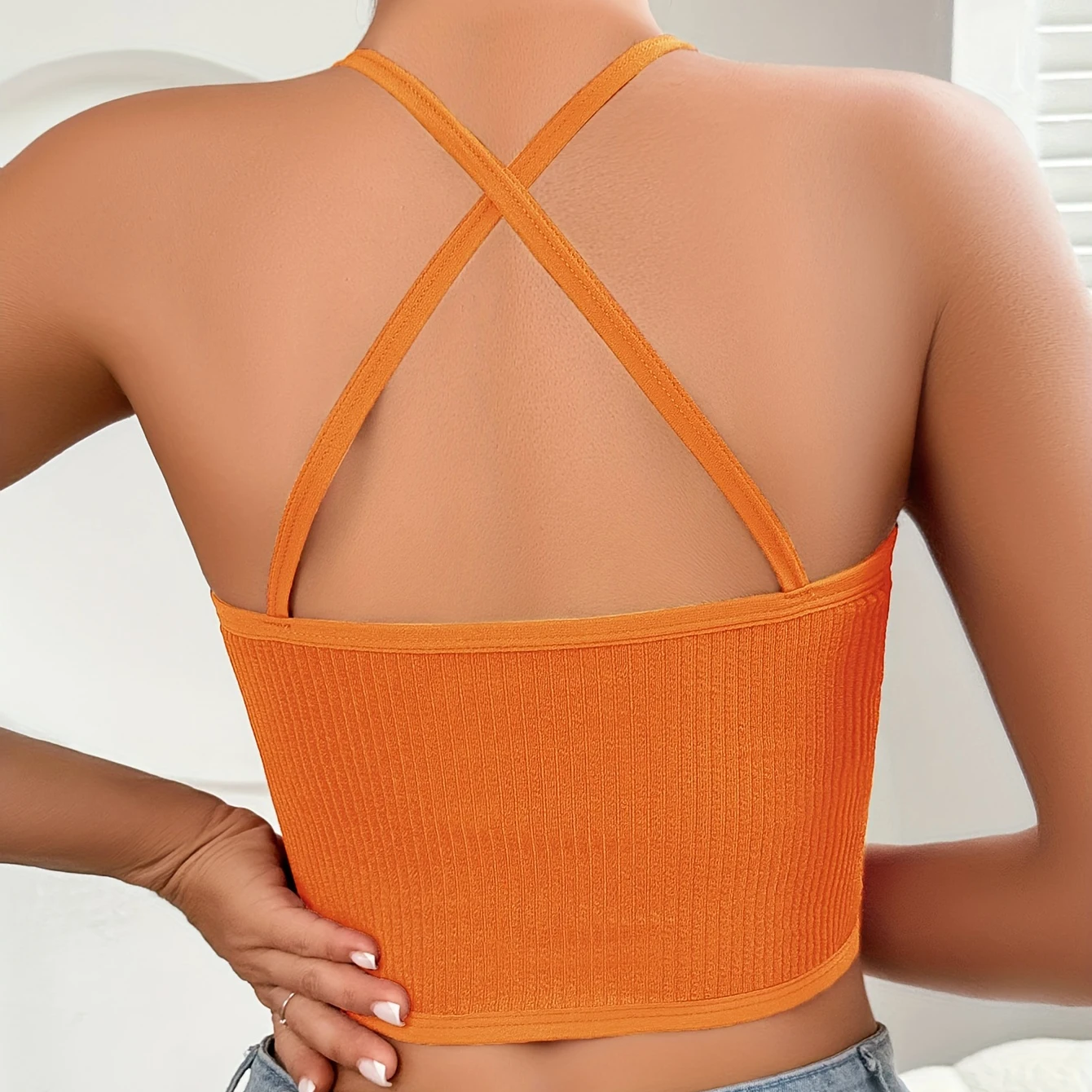 Sexy Mesh Vest Slim Fit Cross Strap Hanging Neck Top - Layering Base for External/Internal Wear - Sleeveless Mature Style Blouse, 23 Sexy Mesh Vest Slim Fit Cross Strap Hanging Neck Top - Layering Base for External/Internal Wear - Sleeveless Mature Style Blouse, - Image 23